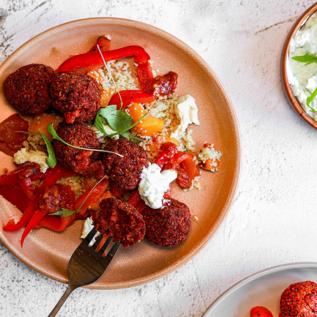 Outcast Foods Crazy Falafel Mix, 250g pack, featuring activated chickpeas for authentic Middle Eastern falafel.