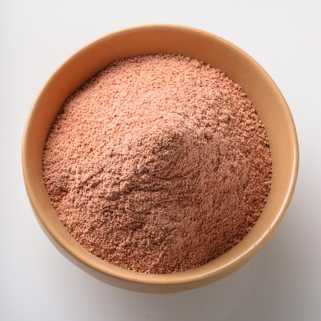 Red sorgum flour in a 500g bag by AGT, labeled as an ancient grain alternative for baking.