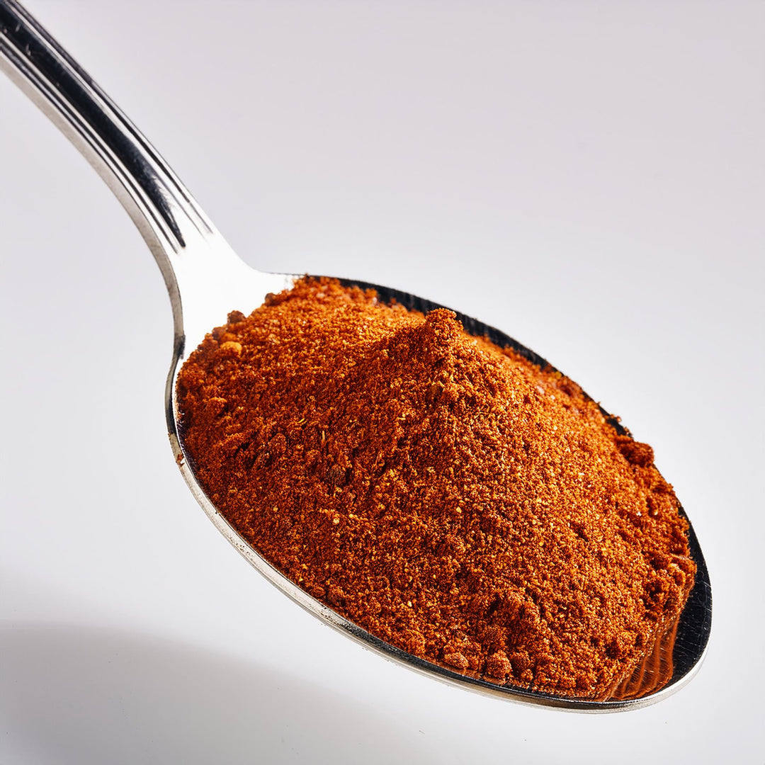 50g smoked paprika spice jar by Akalwayas with a vibrant red color, perfect for BBQ and grilling.