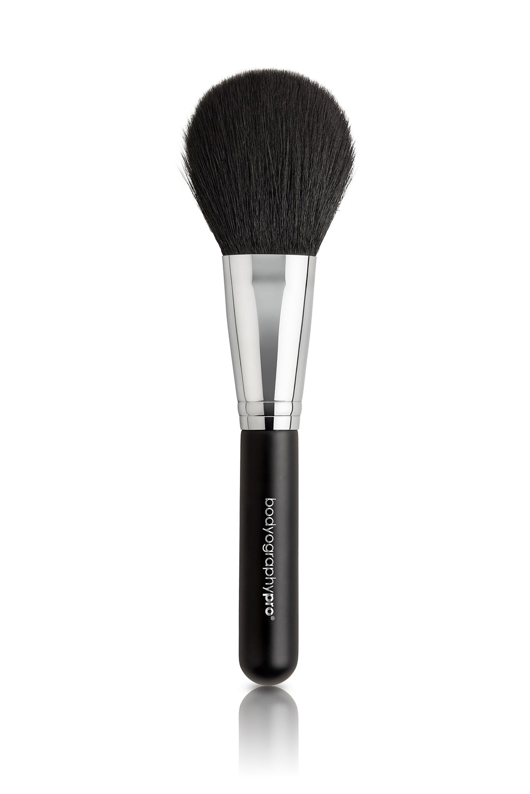 Soft bristle powder brush by Bodyography SA for applying bronzer and body shimmer