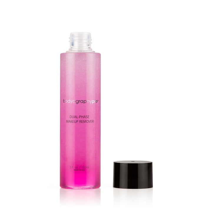 BodyographyPRO Dual Phase Waterproof Makeup Remover 150ml bottle with bi-phase formula for all skin types