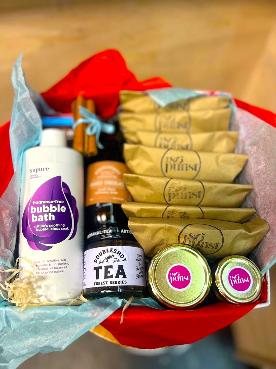 Gourmet snack and pamper gift